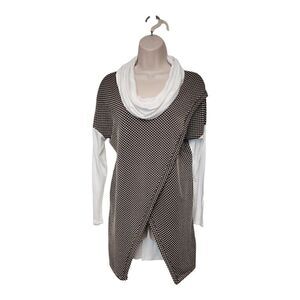 Lollipop Star Long Sleeve Multicolor Black Polka-Dots Tunic Blouse Size …